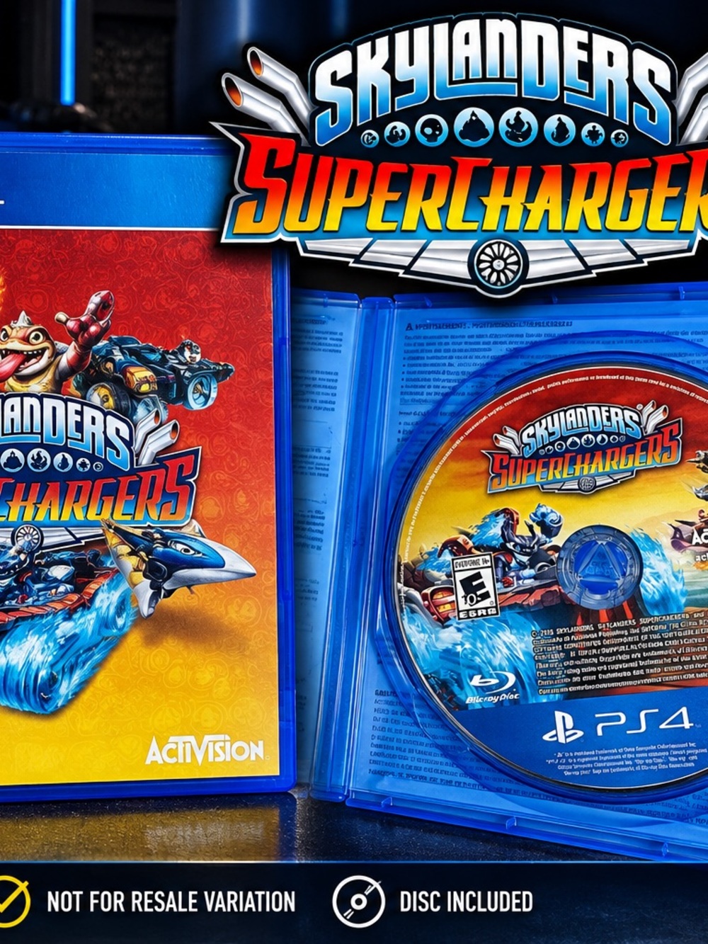 Skylanders SuperChargers PS4 2015 Not For Resale Disc Case Activision